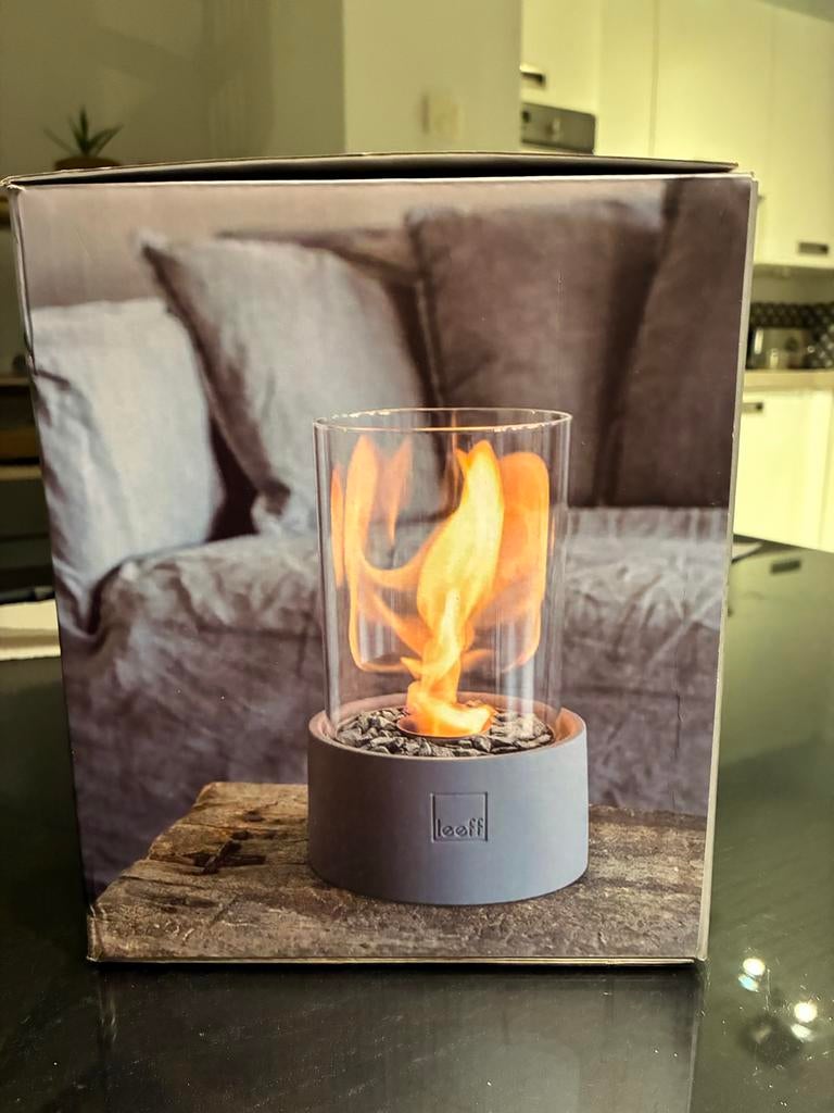 Leeff Stone Fire Grey Bio-ethanol haard, Huis en Inrichting, Haarden, Nieuw, Gelhaard, Ophalen of Verzenden