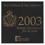 BU set San Marino 2003 Blister - 1 cent tm 2 euro + 5 euro, Setje, Zilver, San Marino, Overige waardes