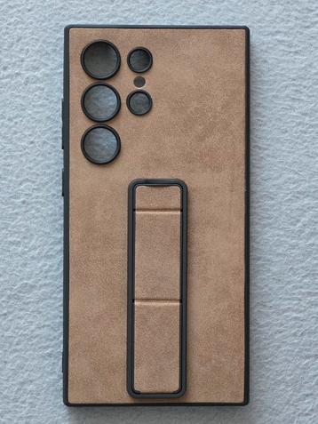 S24 Ultra leather met stand hoesje beschikbaar voor biedingen
