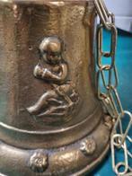 bel groot antiek messing met afbeelding, Antiek en Kunst, Antiek | Koper en Brons, Ophalen of Verzenden