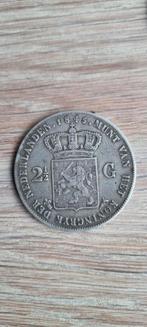 2 1/2 Gulden Willem II en 2 1/2 gulden Willem III, Setje, Zilver, Ophalen of Verzenden, Koning Willem I
