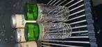 2 retro voorraadpotjes glas met groene deksel, Ophalen of Verzenden, Huis en Inrichting