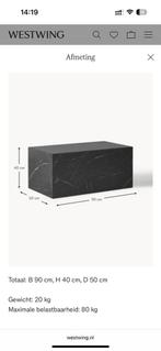 Westwing Marmeren Blok Salontafel Zwart, Ophalen, Overige materialen, 50 tot 100 cm, Zo goed als nieuw