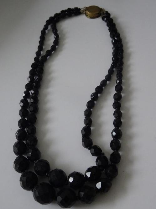 ketting gitten halsketting git zwarte gitten ketting, Sieraden, Tassen en Uiterlijk, Kettingen, Gebruikt, Steen of Mineraal, Zwart