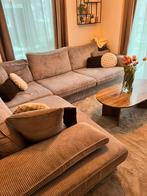 Prachtige grijze hoekbank (ribbank), Ophalen, Zo goed als nieuw