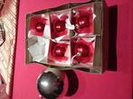 5 glazen grote kerstballen en 1 nepper, Diversen, Ophalen of Verzenden, Zo goed als nieuw