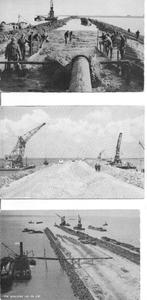 Zuiderzeewerken 6 Ansichtkaarten., Ophalen of Verzenden, 1940 tot 1960, Ongelopen, Flevoland