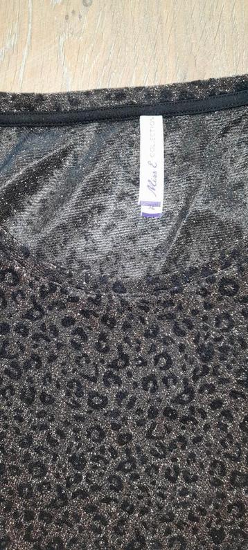 Miss Etam Dames Panter t shirt maat xl zwart brons  beschikbaar voor biedingen
