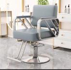 2 Kapperstoelen NIEUW lichtblauw met chrome NIEUW in doos, Huis en Inrichting, Ophalen of Verzenden, Nieuw, Blauw, Vier