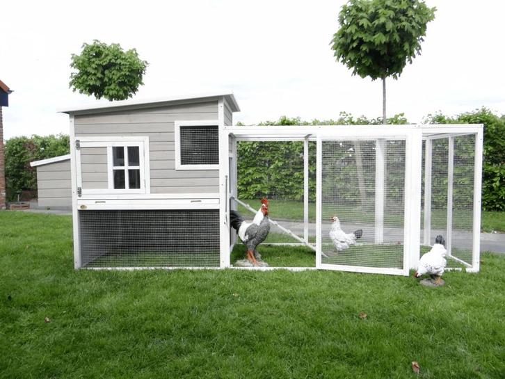 Dierenverblijf Arie kip / konijn 327 x 102,5 x 130 cm, Dieren en Toebehoren, Pluimvee | Toebehoren, Gebruikt, Kippenhok of Kippenren