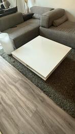 Moderne Salontafel - Wit, Huis en Inrichting, Tafels | Salontafels, Kunststof, 100 tot 150 cm, Vierkant, Zo goed als nieuw