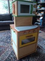 Houten vrijstaande keuken met oven en wasmachine, Ophalen, Gebruikt, Hout