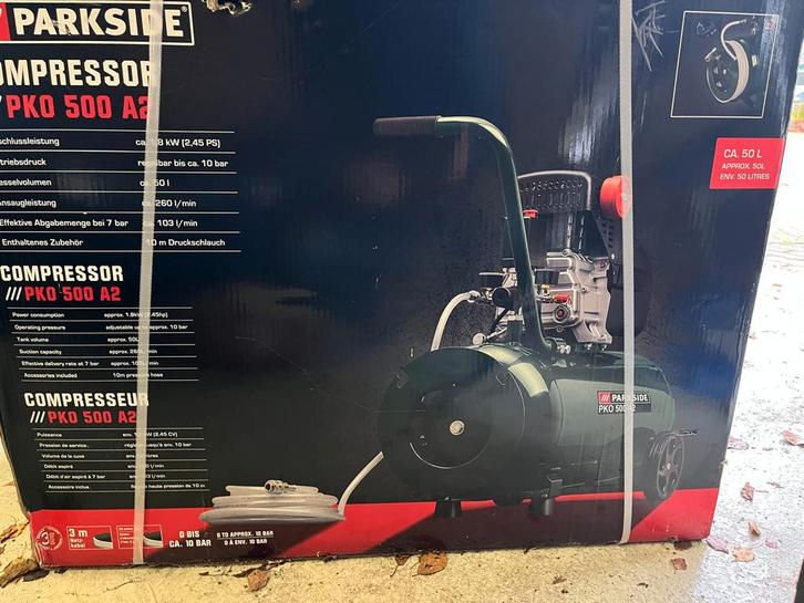 Parkside compressor PKO500A2, Doe-het-zelf en Verbouw, Lieren en Takels, Nieuw, Ophalen