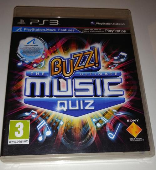 Buzz! The Ultimate Music Quiz (PAL) PlayStation 3 PS3, Spelcomputers en Games, Games | Sony PlayStation 3, Zo goed als nieuw, Puzzel en Educatief