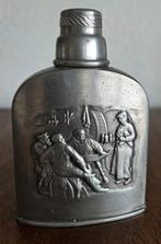 Antiek tinnen heupfles, Antiek en Kunst, Ophalen of Verzenden