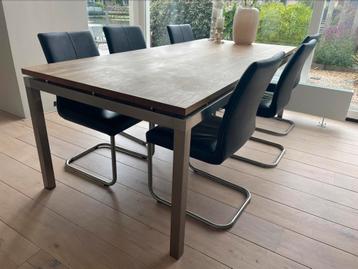 Eettafel eikenhout 100 x 240 cm beschikbaar voor biedingen