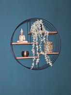 Wandrekje zwart metaal/hout, Huis en Inrichting, Ophalen, Zo goed als nieuw