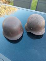 2 complete Duitse Helmen WO2,  origineel, Verzamelen, Ophalen of Verzenden, Landmacht, Nederland