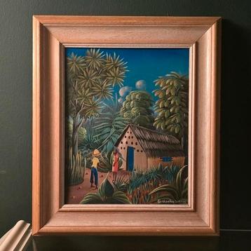 Gary Rochebrun schilderij in prachtige houten lijst beschikbaar voor biedingen