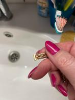 Krementz vergulde vlechtwerk armband met veiligheidsslot, Ophalen of Verzenden, Gebruikt, Goud