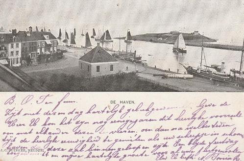 Den Helder Mooie Zeer Oude Gelopen Kaart uit 1901 de Haven., Verzamelen, Ansichtkaarten | Nederland, Gelopen, Noord-Holland, Voor 1920