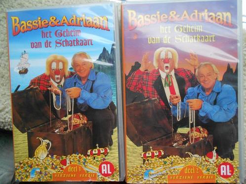 2 VHS video Bassie & Adriaan het Geheim van de Schatkaart, Cd's en Dvd's, VHS | Kinderen en Jeugd, Gebruikt, Kinderprogramma's en -films