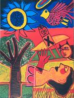 Corneille art-print op canvas Memorable Day, Gebruikt, 50 tot 75 cm, Onbekend, Ophalen of Verzenden