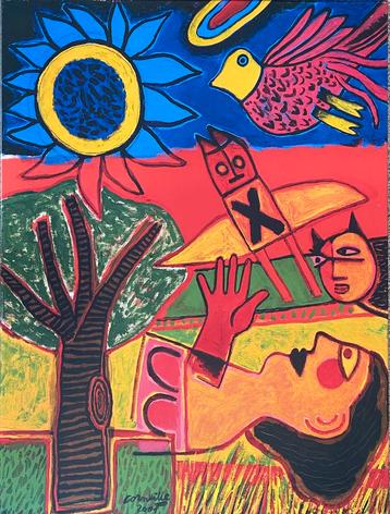 Corneille art-print op canvas Memorable Day beschikbaar voor biedingen