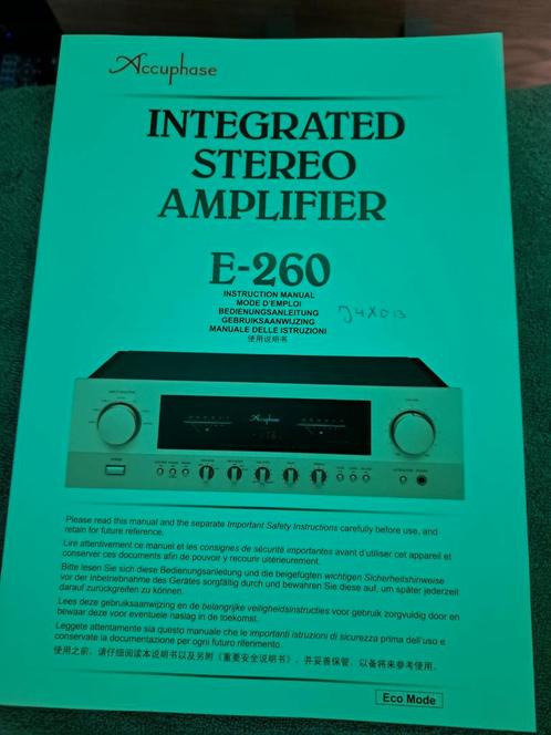 High End Accuphase E 260 Versterker, Audio, Tv en Foto, Versterkers en Receivers, Zo goed als nieuw, Stereo, 120 watt of meer