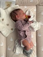 Vol siliconen baby meisje met Barbara Nolte certificaat, Ophalen of Verzenden, Zo goed als nieuw, Babypop, Levensecht of Reborn