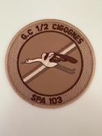 Patch Franse Luchtmacht SPA 103 Cigognes, Ophalen of Verzenden, Luchtmacht, Overige gebieden, Embleem of Badge