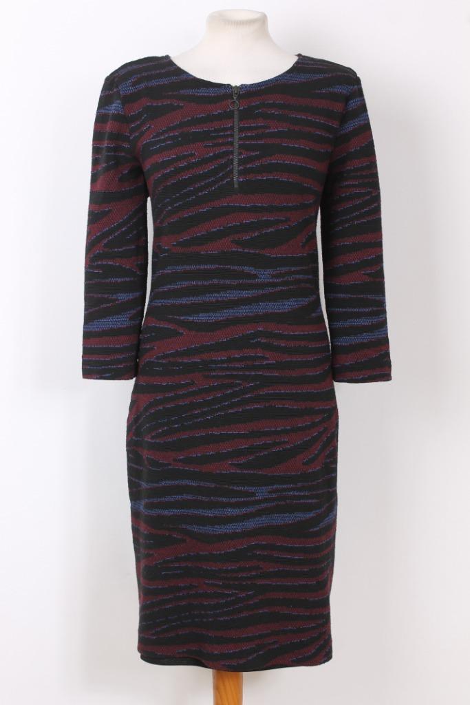 Feestdagen! Jurk met glitter Ana Alcazar maat 42, Kleding | Dames, Jurken, Zo goed als nieuw, Maat 42/44 (L), Zwart, Boven de knie