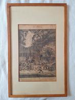 Oude gravure Brand op de Leidsegracht in Amsterdam, Ophalen of Verzenden