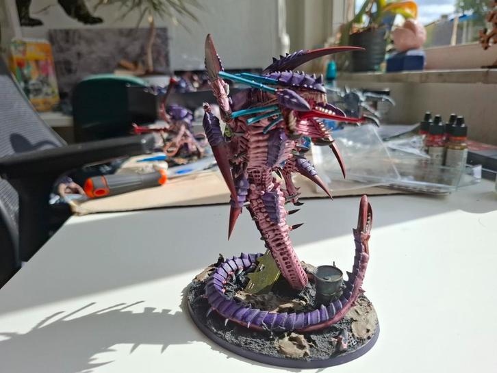 Warhammer 40k Tyranids Mawloc/Trygon - Geschilderd, Hobby en Vrije tijd, Wargaming, Gebruikt, Warhammer 40000, Figuurtje(s), Geverfd