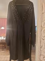 Zwarte tuniek met strass mt 42/44, Ophalen of Verzenden, Zo goed als nieuw, Maat 42/44 (L), Zwart
