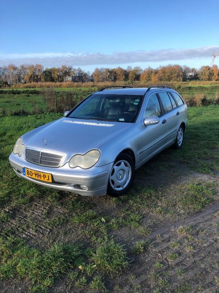 Mercedes-Benz C-Klasse 2.0 C200 Kompr Combi AUT 2001 Grijs, Auto's, Mercedes-Benz, Bedrijf, C-Klasse, ABS, Airbags, Airconditioning