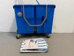 Mopwagen dubbel met ingebouwde pers, Huis en Inrichting, Ophalen, Dweilemmer, -bak, of -wagen