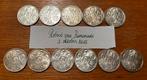 Belgische 500 frank herdenkingsmunten 1980 (11 stuks), Zilver, Ophalen of Verzenden, Losse munt, Zilver