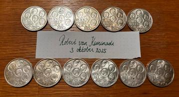 Belgische 500 frank herdenkingsmunten 1980 (11 stuks) beschikbaar voor biedingen
