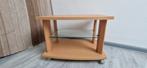 TV-meubel / bijzettafel met glazen plank en wieltjes, Ophalen, Minder dan 50 cm, Gebruikt, Glas