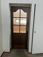 4 Eikenhouten binnendeuren met glas, 82x201 cm, Doe-het-zelf en Verbouw, Deuren en Horren, Ophalen, Gebruikt, 80 tot 100 cm, Binnendeur