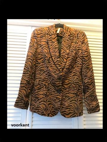 Prachtige Bruin Animal Print Blazer van SISSY-BOY Maat S/36! beschikbaar voor biedingen