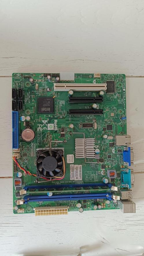 Supermicro X7SLA-L moederbord + Atom 230 + 2gb, Computers en Software, Moederborden, Gebruikt, Intel, DDR2, Ophalen of Verzenden