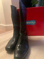 Wolky leren laarzen - Maat 39, Ophalen of Verzenden, Zo goed als nieuw, Zwart, Hoge laarzen