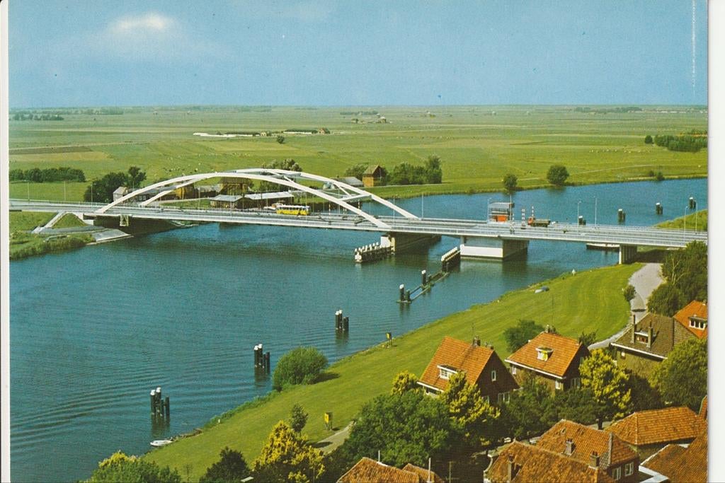 HASSELT PANORAMA BRUG OVER ZWARTE WATER NWH DAF ZABO AUTOBUS, Verzamelen, Ophalen of Verzenden, 1960 tot 1980, Ongelopen, Overijssel