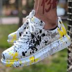 Chekich Sneakers Maat 43 - Witte met Kleuraccenten, Ophalen of Verzenden, Sneakers of Gympen, Gedragen, Wit