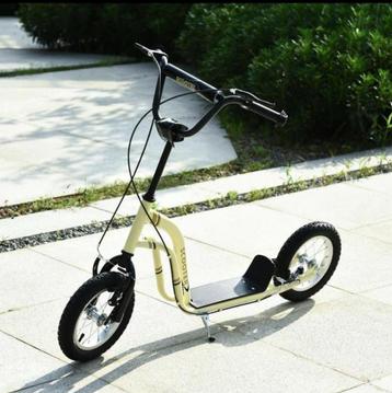 scooter stadsscooter luchtbanden verstelbaar beige nieuw