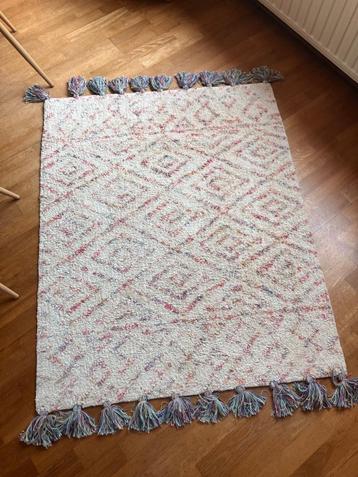 Vloerkleed Carlotta 130 x 100 cm crème/pastel getuft katoen  beschikbaar voor biedingen