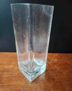 Vierkant hoog transparant glazen vaasje/solifleur 16x5x5,5, Huis en Inrichting, Woonaccessoires | Vazen, Overige kleuren, Ophalen of Verzenden