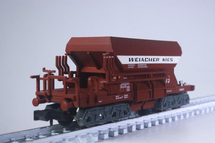 Zelflosser type Faccs, Weiacher Kies, bruin, SBB, Hobby en Vrije tijd, Modeltreinen | N-Spoor, Zo goed als nieuw, Wagon, Trix